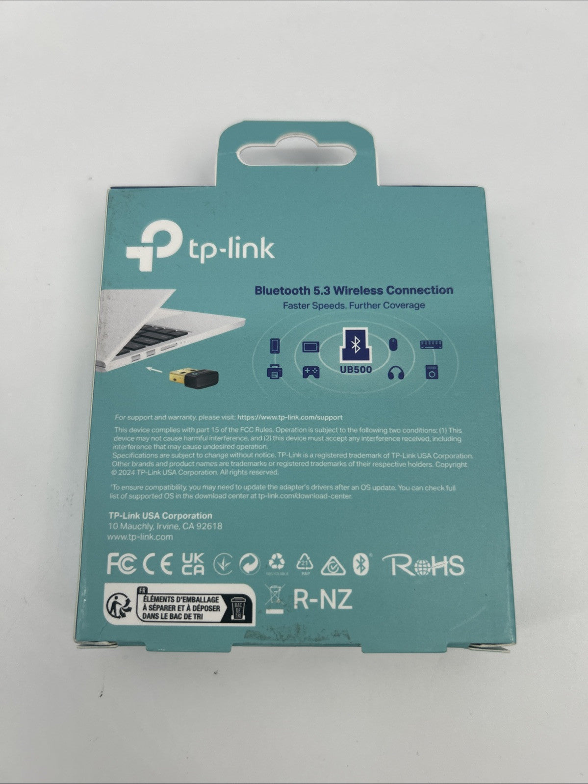 TP-Link USB Bluetooth Adapter for PC, Bluetooth 5.3 Dongle Receiver, (UB500)