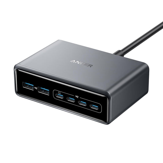 Anker Prime Charger 200W 6-Port GaN Charging Station USB-C PD Fast Charging