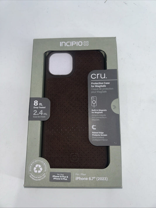 Apple iPhone 15 Plus/14 Plus Protective Case MagSafe Brown Leather