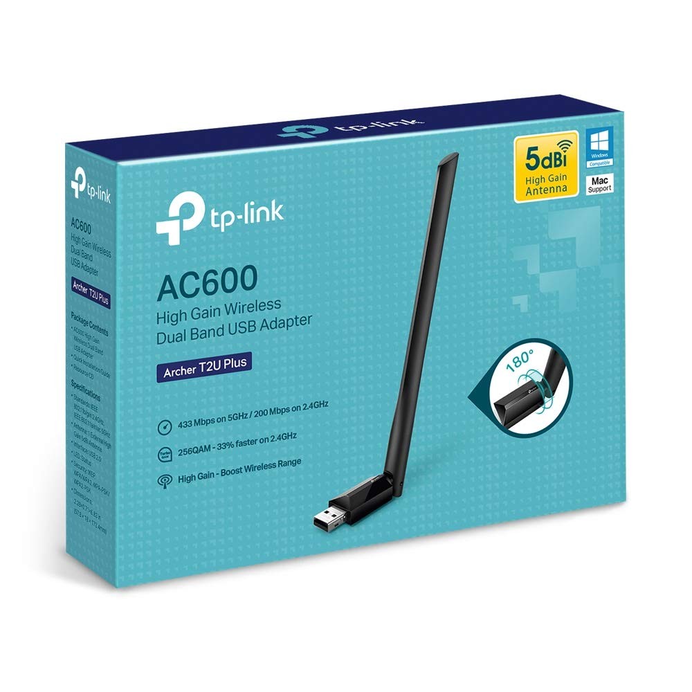 TP-Link AC600 USB WiFi Adapter for PC (Archer T2U Plus)- Wireless Network