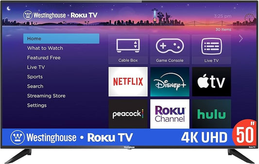 Westinghouse Roku TV - 50 Inch Smart Television, 4K UHD LED with Wi-Fi