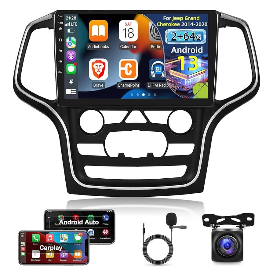 [2G+64G] Car Radio for Jeep Grand Cherokee 2014-2020, Android 13 Touch Screen