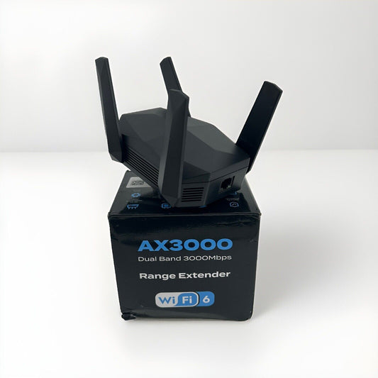 AX3000 WiFi 6 Range Extender Booster Gigabit Ethernet Dual Band 2.4/ 5 GHz