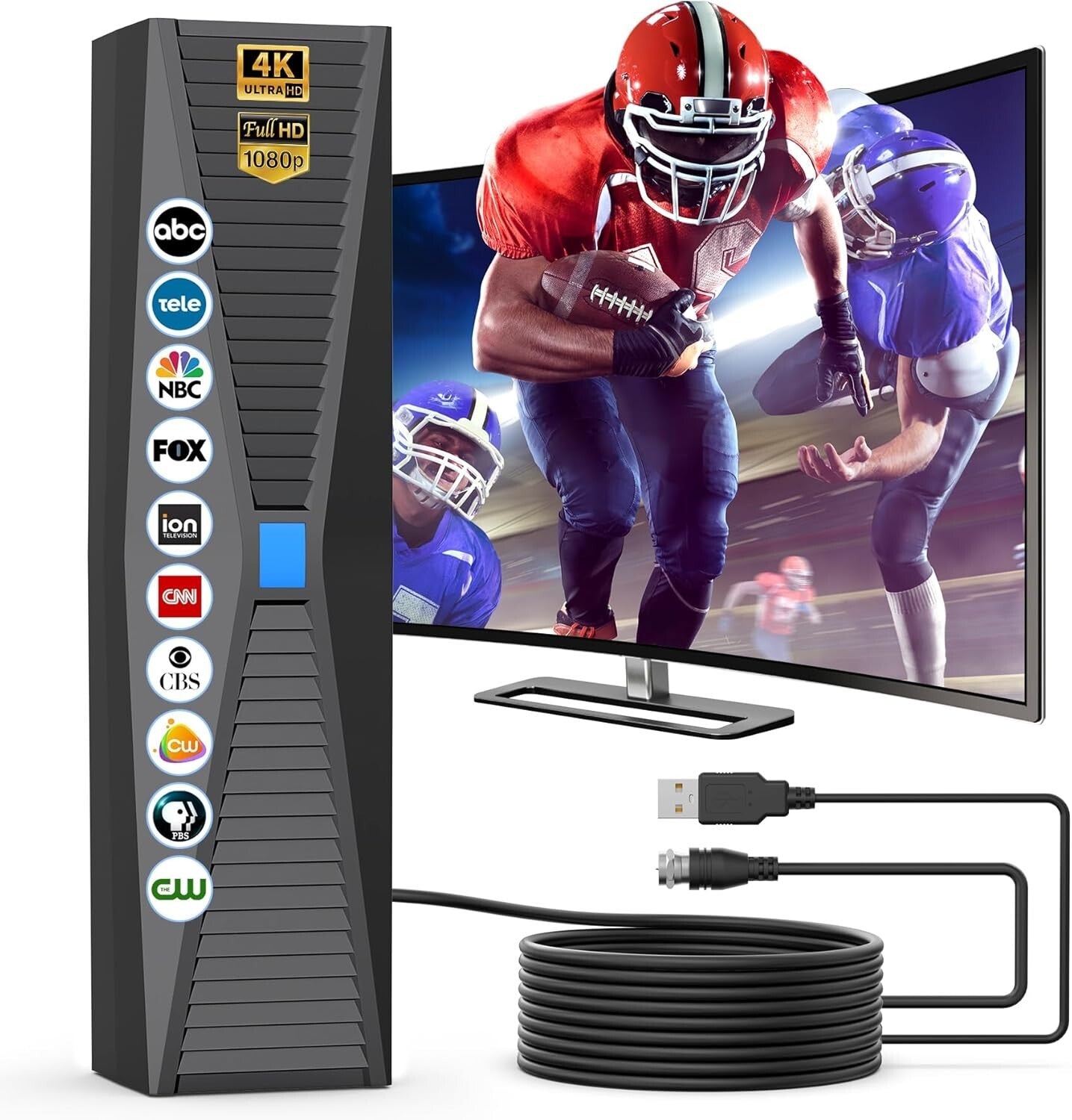 2025 Tv Antenna, Tv Antenna for Smart TV, HD TV Antenna Indoor for Local Channel