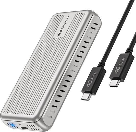 WAVLINK 40Gbps PCIe NVMe SSD Enclosure USB4 External Hard Drive Enclosure
