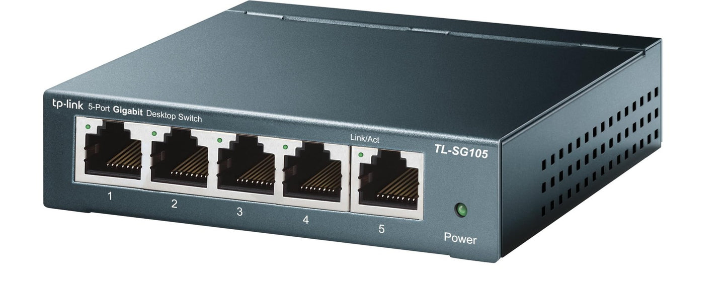 TP-Link TL-SG105, 5 Port Gigabit Unmanaged Ethernet Switch, Network Hub, Etherne