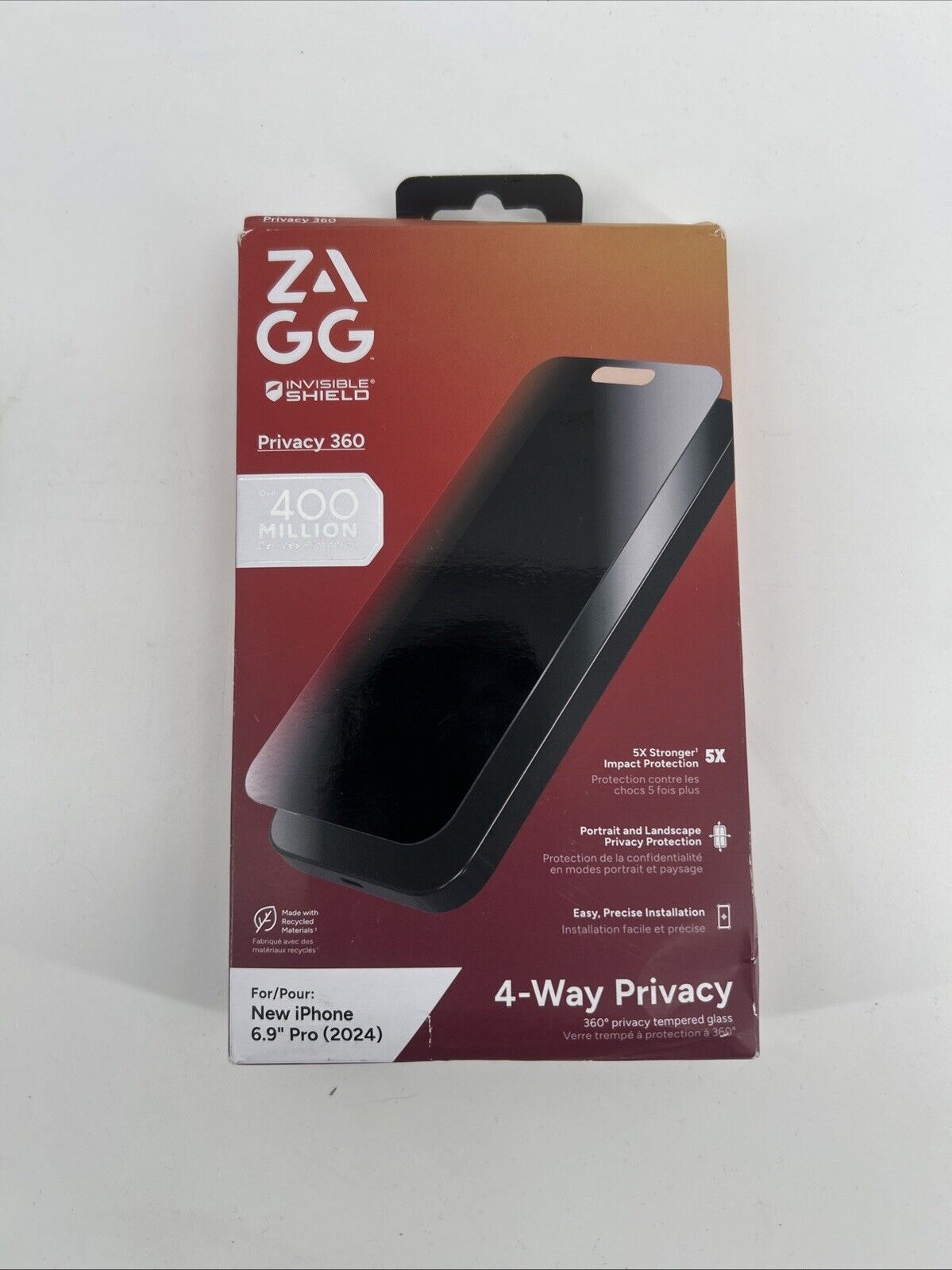 ZAGG Invisible Shield Privacy 360 Protect Screen Protector for iPhone 16 Pro Max